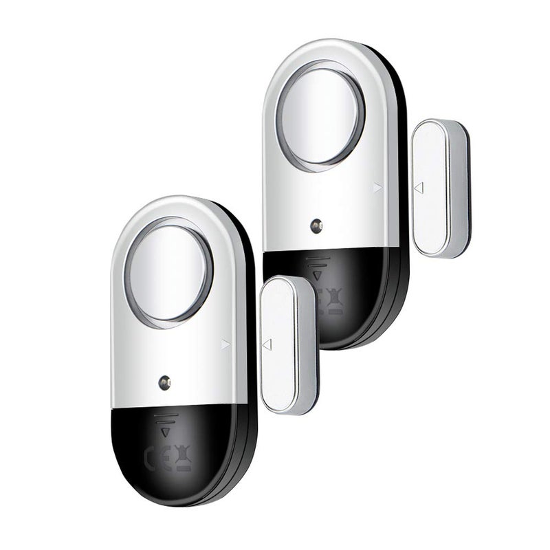 Flyoukki 120 DB Loud Door and Window Open Alarm Sensor 2 Pack for Kids, Dementia Patients Safety, Wireless Security Alarms Keep Your Home, Pool, Cabinet, Business Safe - Image 1